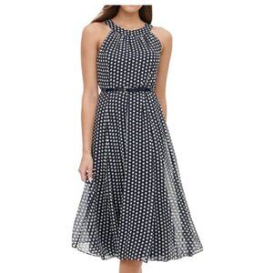Tommy Hilfiger floaty polka dot dress with waist-defining belt